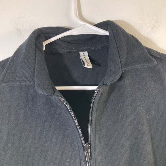 Womens FH Clothing Co Sweater Vest Soft Cotton Zip Navy M Cotton Pockets Side Sl - Picture 3 of 7